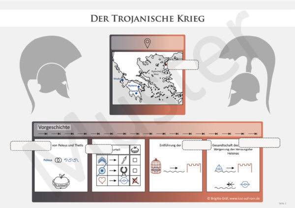 Bild mit Lückentext Vorgeschichte zum Poster Der Trojanische Krieg